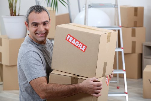 Removal van ready for a local move in Teddington