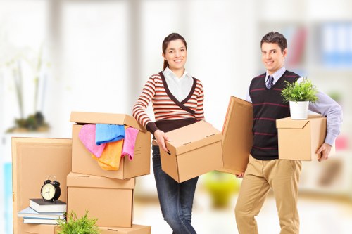 Professional movers handling student belongings in Teddington