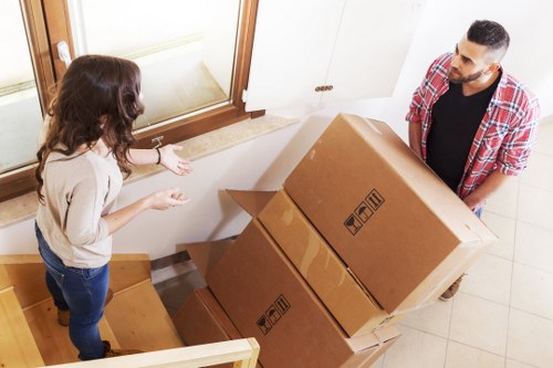Careful packing and labeling boxes for home moves in Teddington