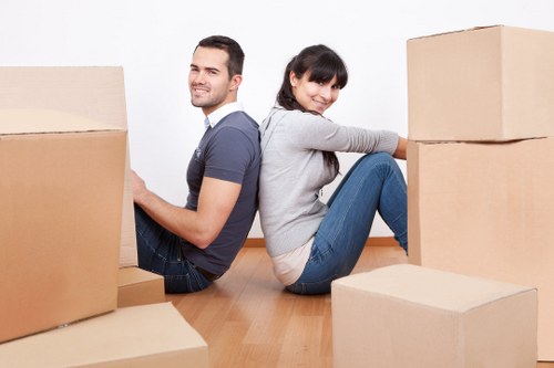 Teddington removals crew managing packed items for a smooth move